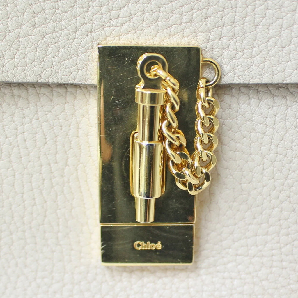 Pre-Owned Chloé Chloe Shoulder Bag Leather Beige Ladies Chain BRB01000000002558 (Fair)