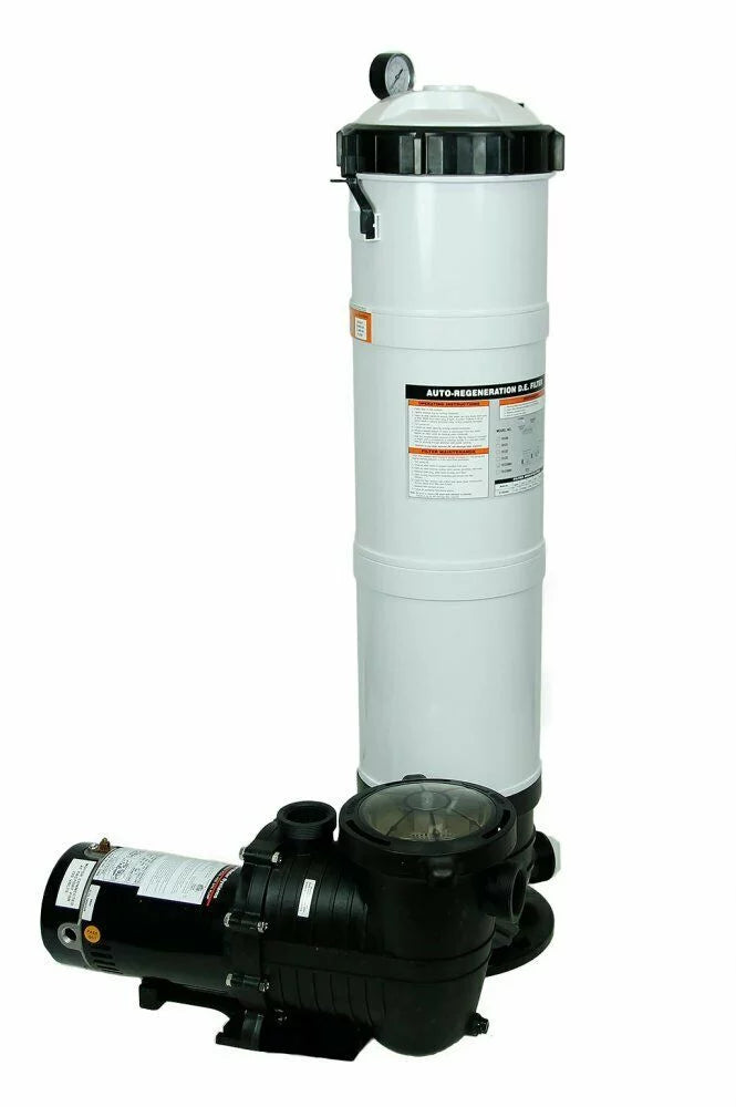 Rx Clear DE Element In-Ground Swimming Pool Filter System with 1 Pump