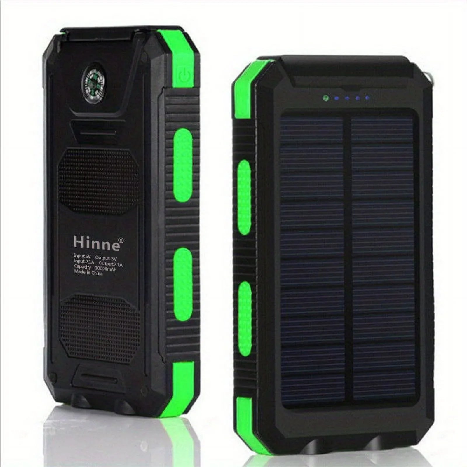 10000mah Portable Solar Mobile Power Charger Liquid Solar Mobile Power Panel Charging Bank With Built-in Compass And Hook