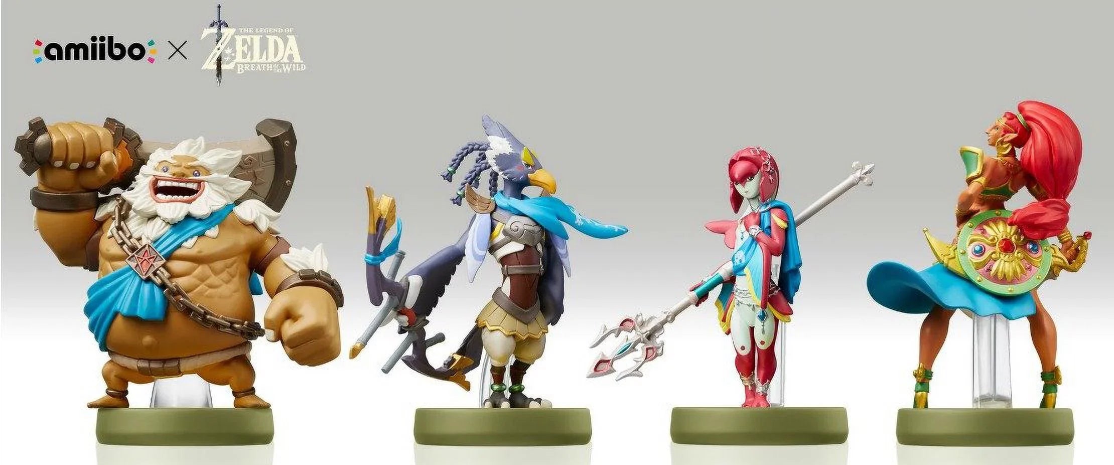 Urbosa + Revali + Mipha + Daruk : Champions Amiibo 4-Pack - The Legend of Zelda: Breath of the Wild [Nintendo Accessory]