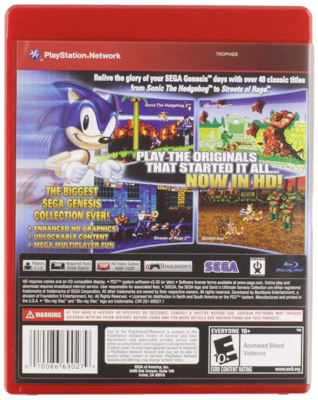 Sonic Ultimate Genesis Collection, Sega, PlayStation 3, [Physical]
