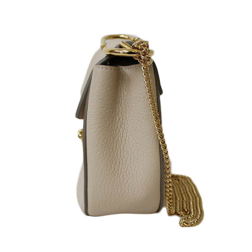 Pre-Owned Chloé Chloe Shoulder Bag Leather Beige Ladies Chain BRB01000000002558 (Fair)
