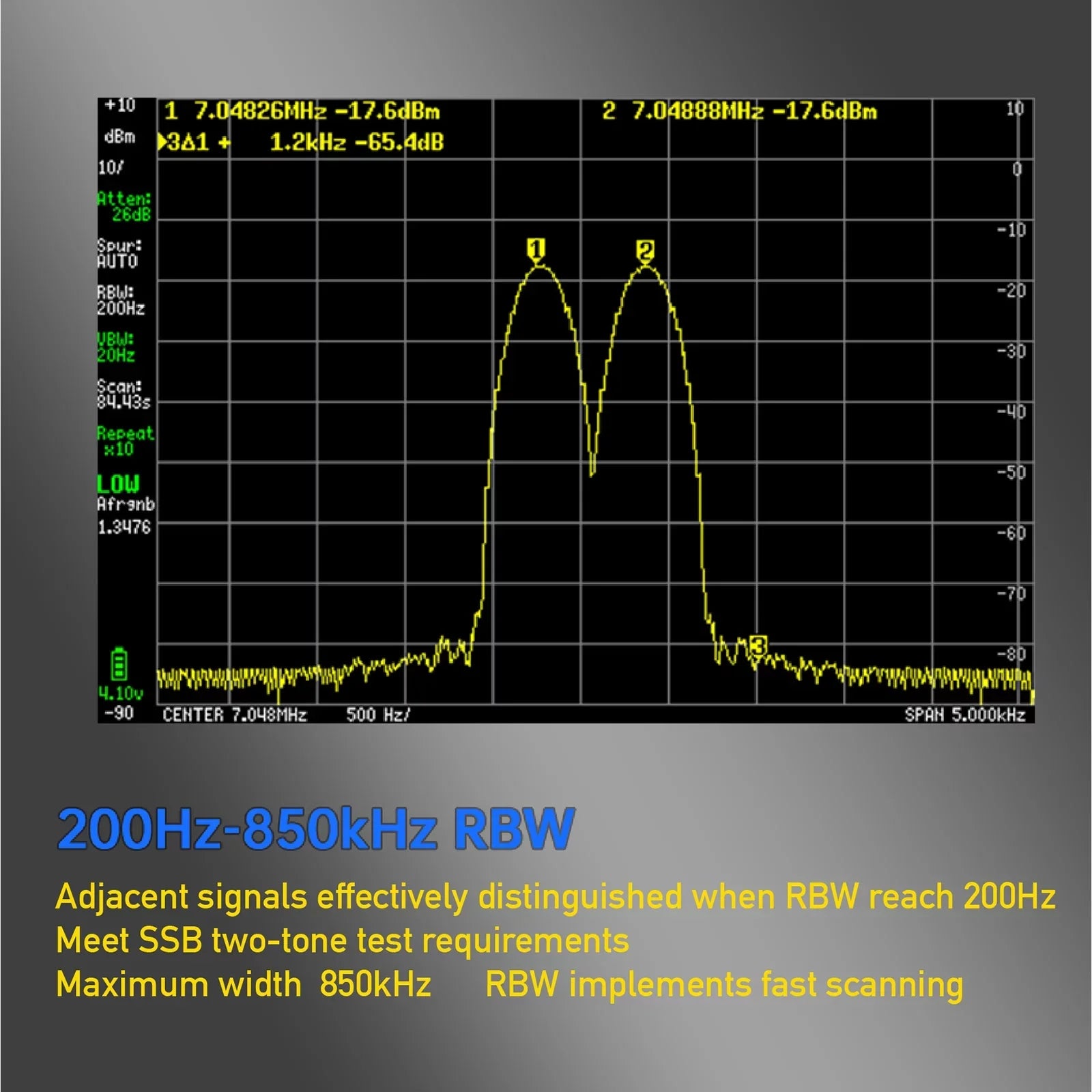 For TinySA ULTRA Handheld Tiny Spectrum Analyzer 4" LCD Touch 100K-5.3GHz