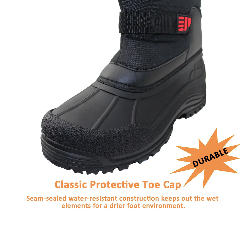 Tanleewa Men's Winter Boots Liquid Insulated Snow Boots Anti-Slip Shoe Size 11.5 Adult Male
