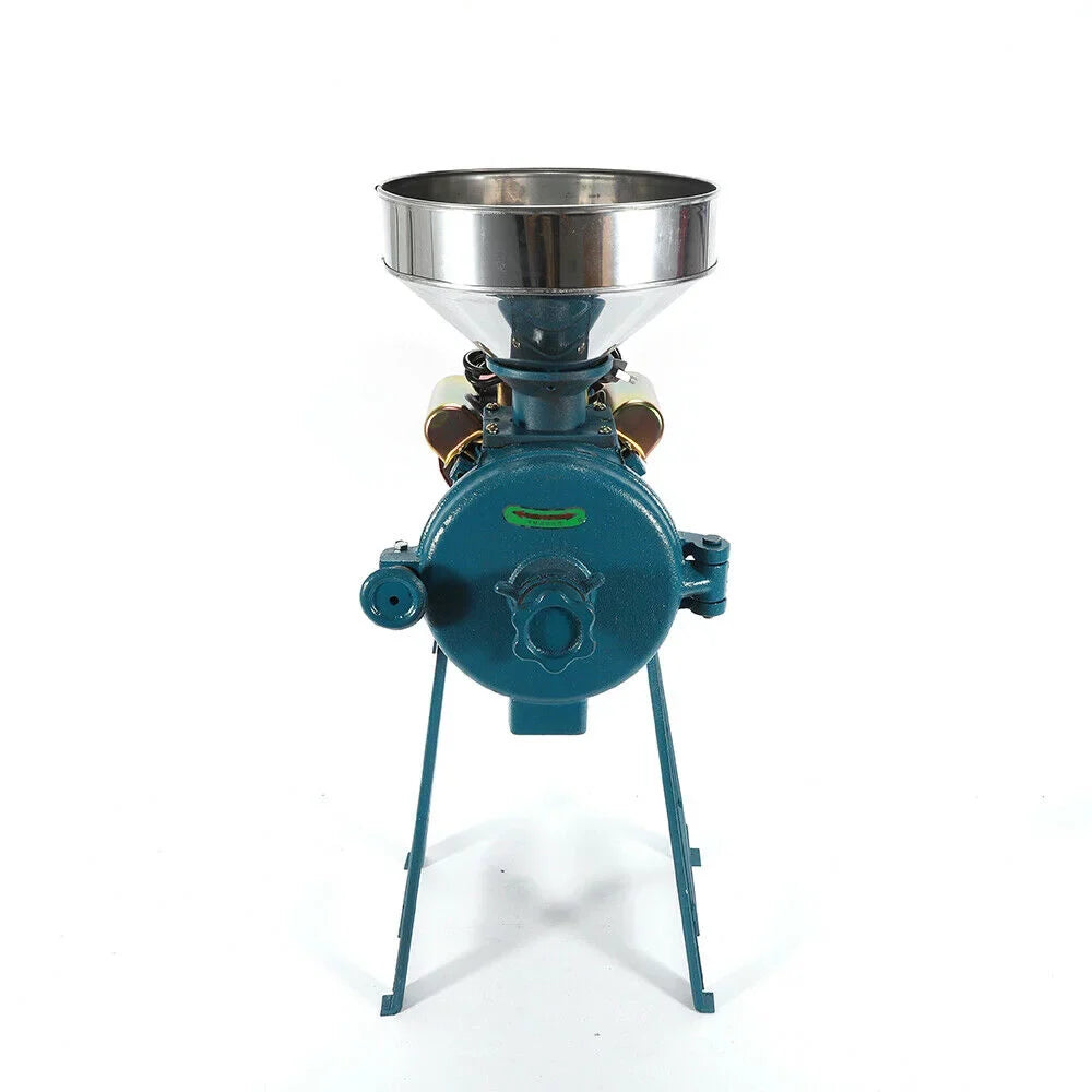 ZhdnBhnos 2200W 220V Electric Grain Flour Grinder Mill Commercial Heavy Duty Corn Wheat Cereal Dry Feed Grinder Pulverizer Machine w/ Funnel 1400r/Min