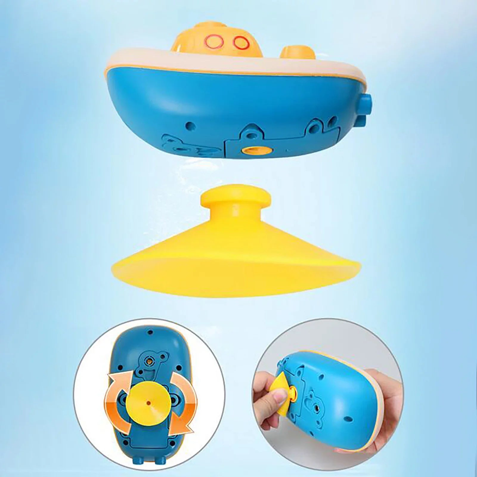 YHAIOGS Baby Shower TOys, Electric Liquid Spray TOys, 3 Kinds of Revolving Ship Ducks