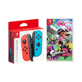 Nintendo Switch Joy-Con (L/R)- Neon Red/Neon Blue + Splatoon 2 (Game Disc), Console Not Included, Console Not Included