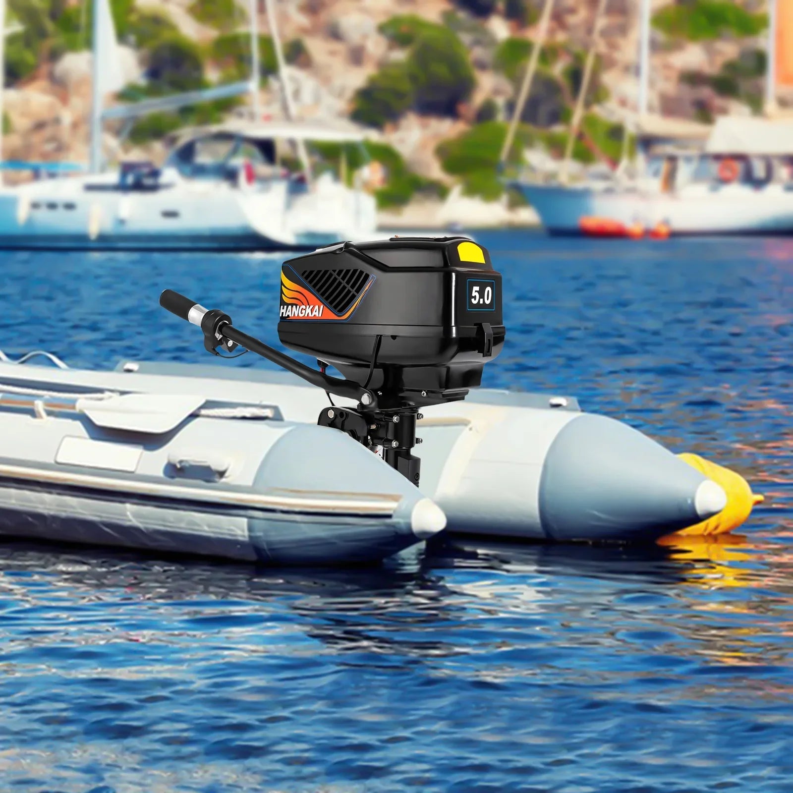 48V Electric Outboard Motor, 1200W Boat Engine Electric Start Marine Trolley Driver Brushless Motor Propeller