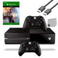 Pre-Owned Xbox One Original 500GB Gaming Console Black HDMI Cable 2 Controller Included With Battlefield 1 Game BOLT AXTION Bundle (Refurbished: Like New)
