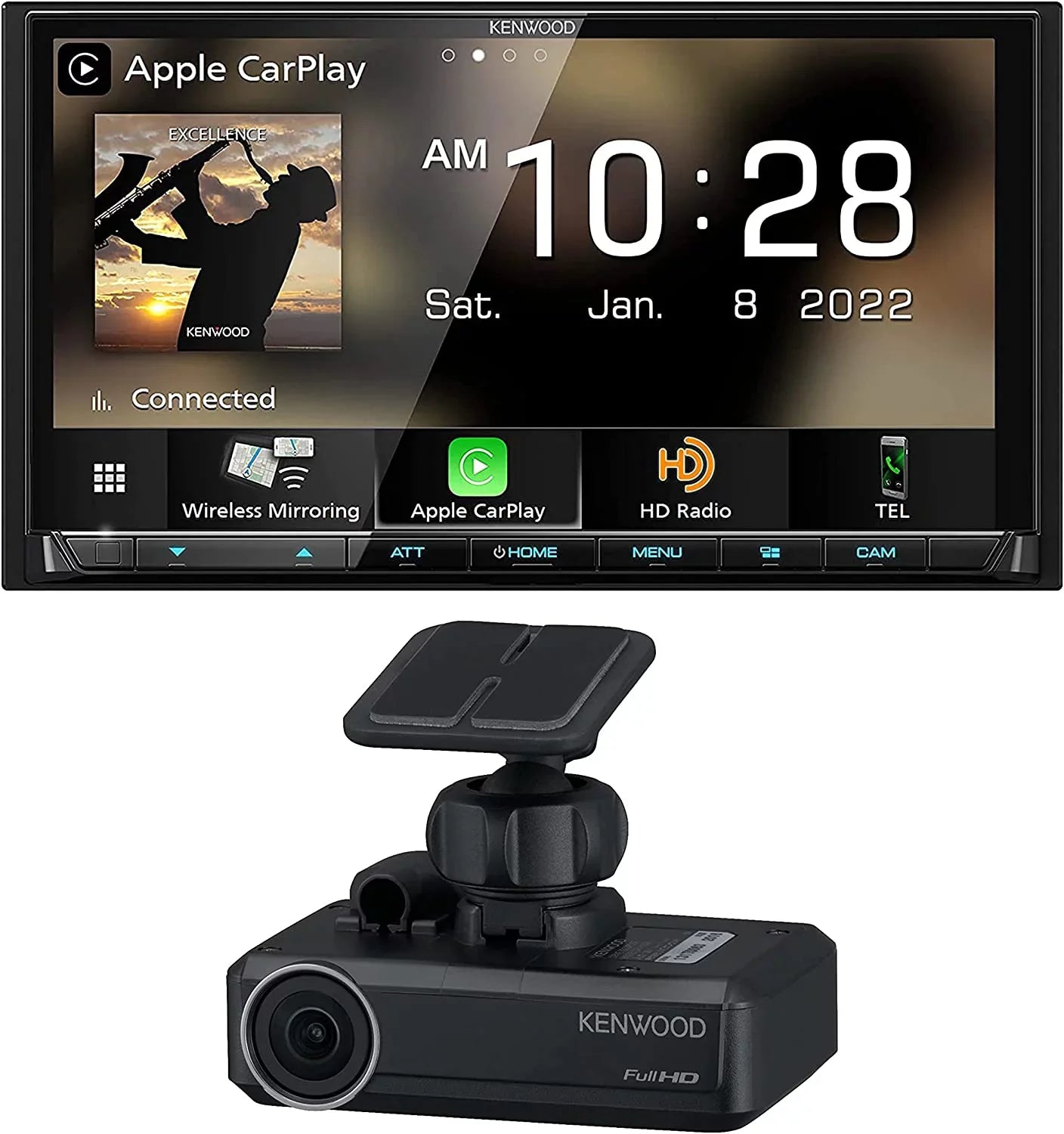 New Kenwood eXcelon DMX908S 6.95" Multimedia Receiver and DRV-N520 Dashboard Camera