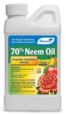 8 OZ 70% Neem Oil Can Be Refurbished As A Broad Spectrum Insecticide Mitic, Each