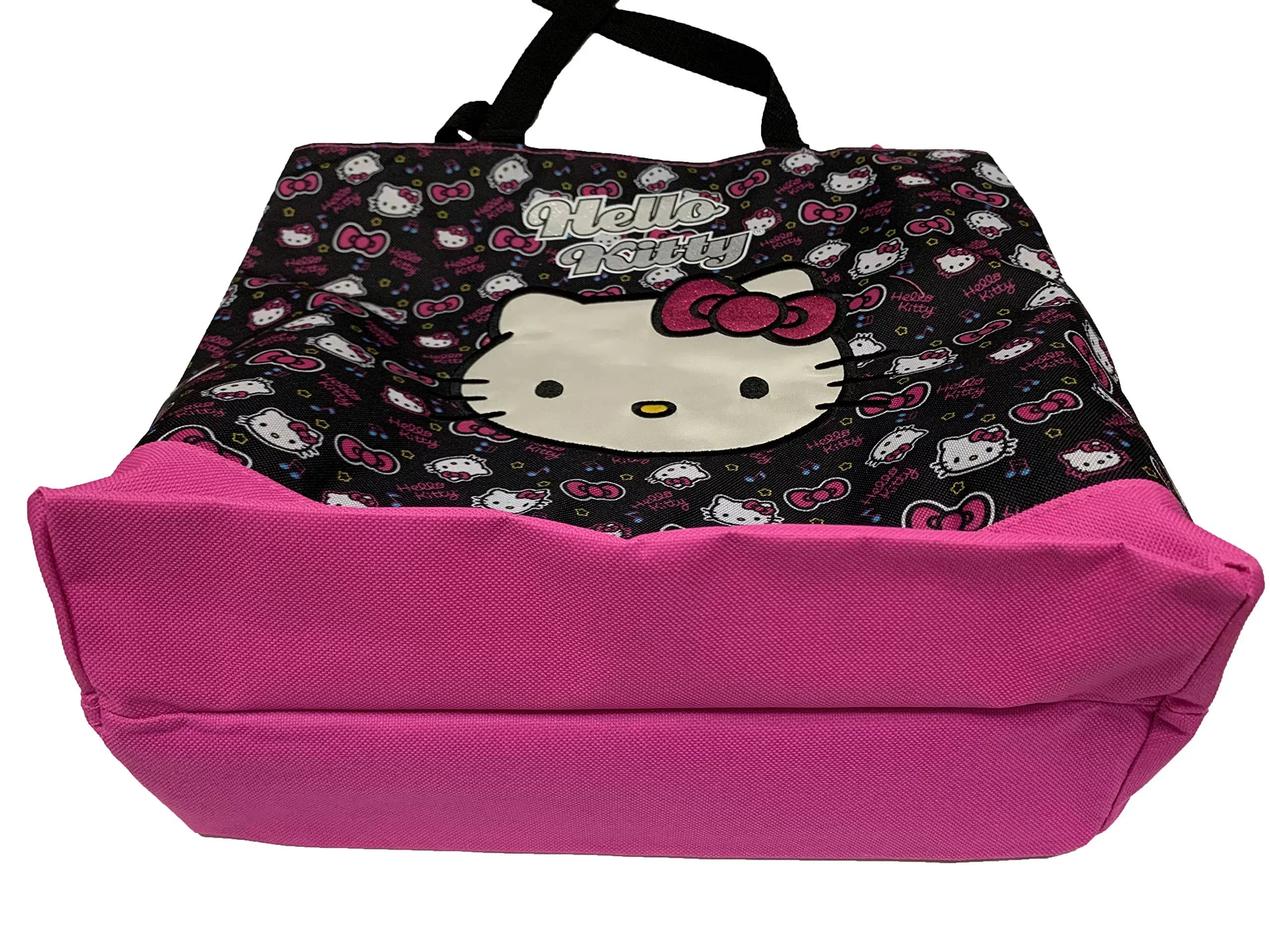 Tote Bag - Hello Kitty - Pink Bow Black New 821309