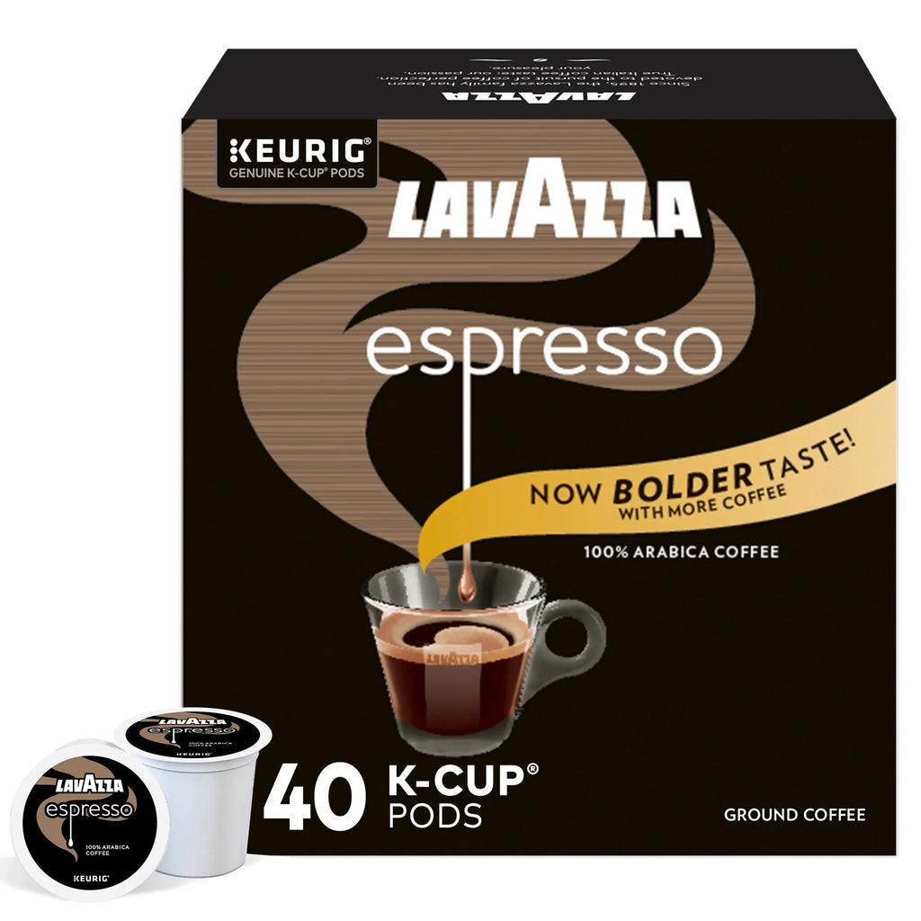 Lavazza Espresso Single-Serve Coffee K-Cups for Keurig Brewer, Medium Roast (Pack of 40)