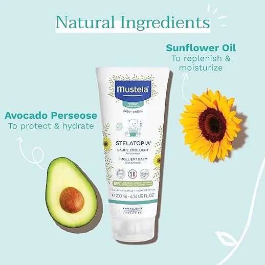 Mustela, Stelatopia, Emollient Balm with Sunflower, 6.76 fl oz (200 ml)