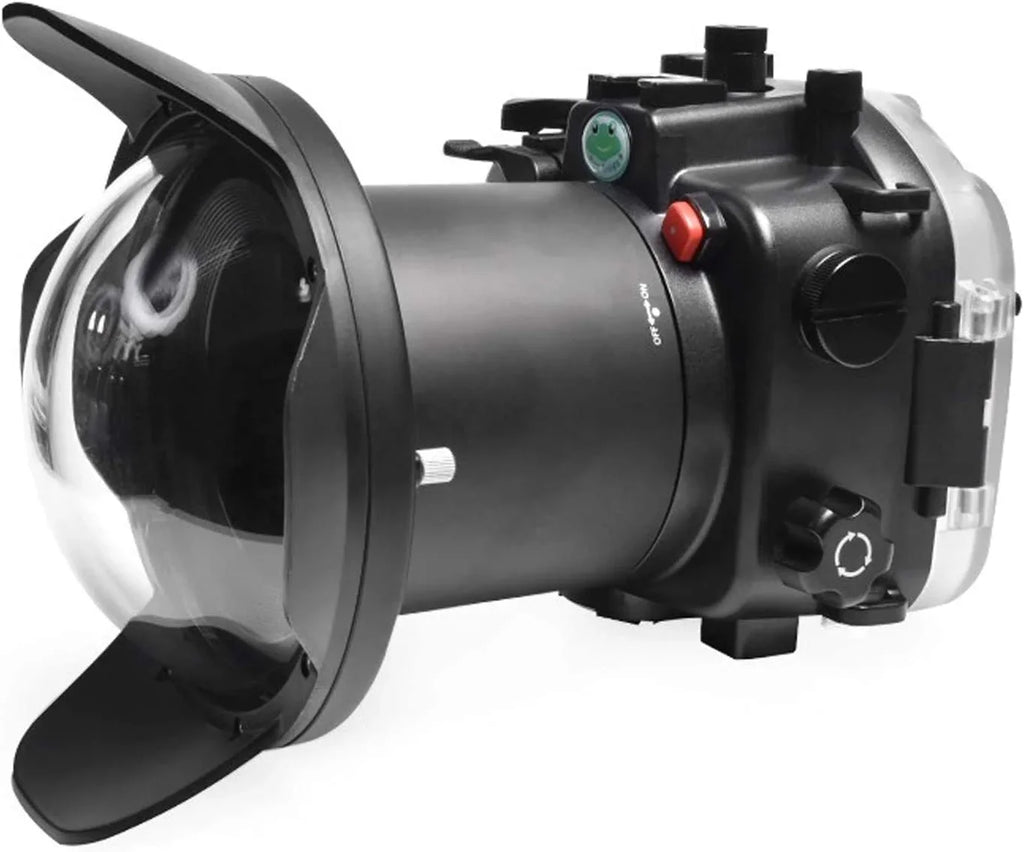 Seafrogs [40M/130FT] Liquid Housing Fluid Case w/ 6 Inch Dome Port Kit for A7R IV A7R4 ILCE-7R IV Compatible with FE 16-35mm F/4 28-70mm F3.5-5.6, 12-24mm F4 G Lens-Black