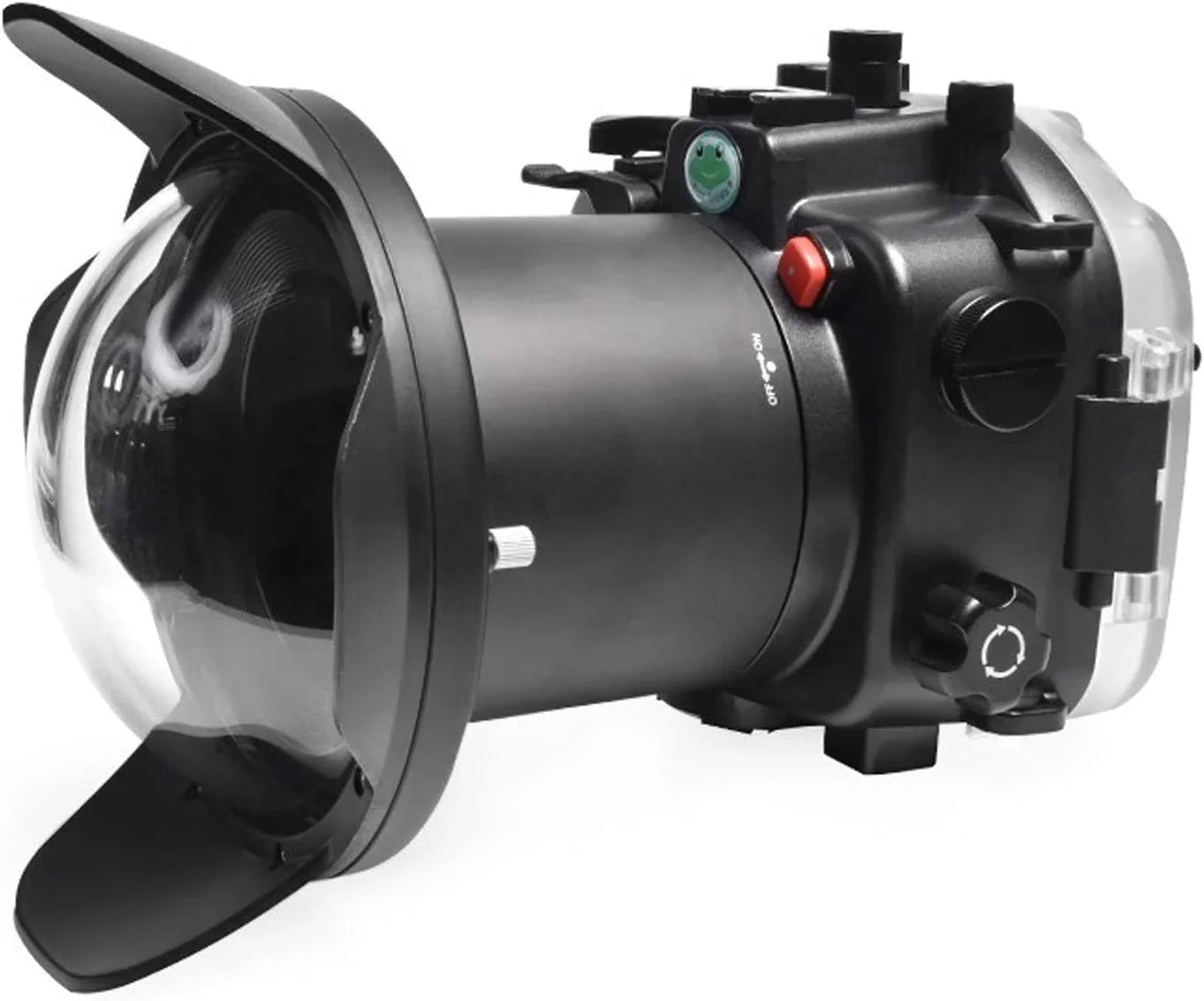 Seafrogs [40M/130FT] Liquid Housing Fluid Case w/ 6 Inch Dome Port Kit for A7R IV A7R4 ILCE-7R IV Compatible with FE 16-35mm F/4 28-70mm F3.5-5.6, 12-24mm F4 G Lens-Black