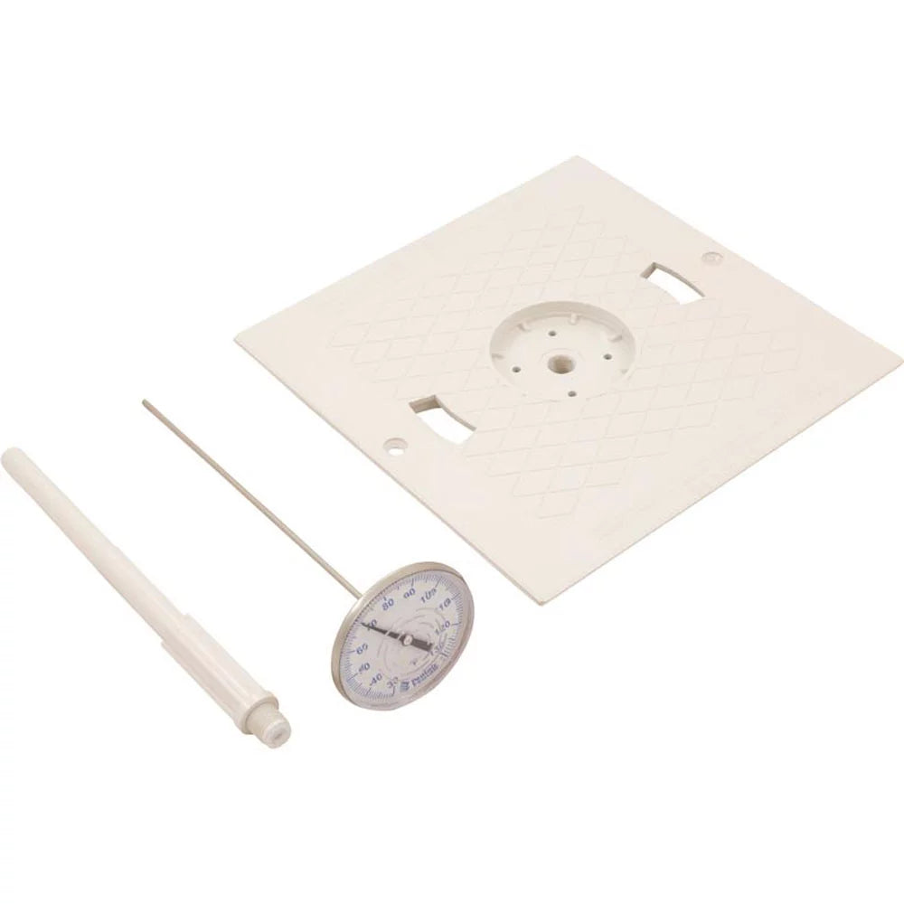 Pentair L3 9.87" Square Skimmer Lid with Thermometer - White