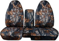T38-Designcovers Fits 2004-2012 Ford Ranger/Mazda B-Series Camouflage Truck Seat Covers(60/40 Split Bench)w Center Console/Armrest:Opening Console:Gray Tree