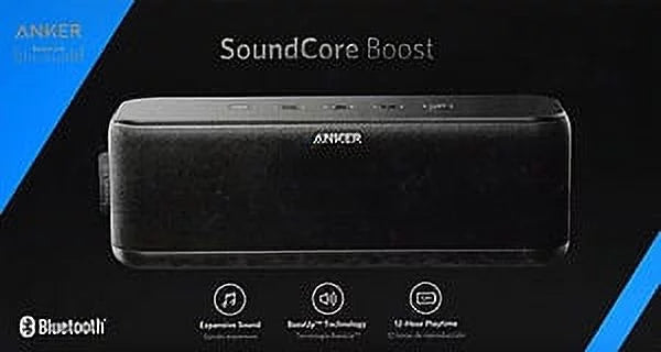Anker SoundCore Boost 20W Bluetooth Speaker with BassUp Technology - 12h Playtime, IPX5 Fluid Portable Battery with 66ft Bluetooth Range / Superior Sound & Bass for iPhone, and more