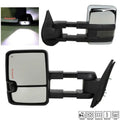 Power Heated Chrome Towing Mirrors For Chevrolet Gmc Led Signal&Backup Lamp