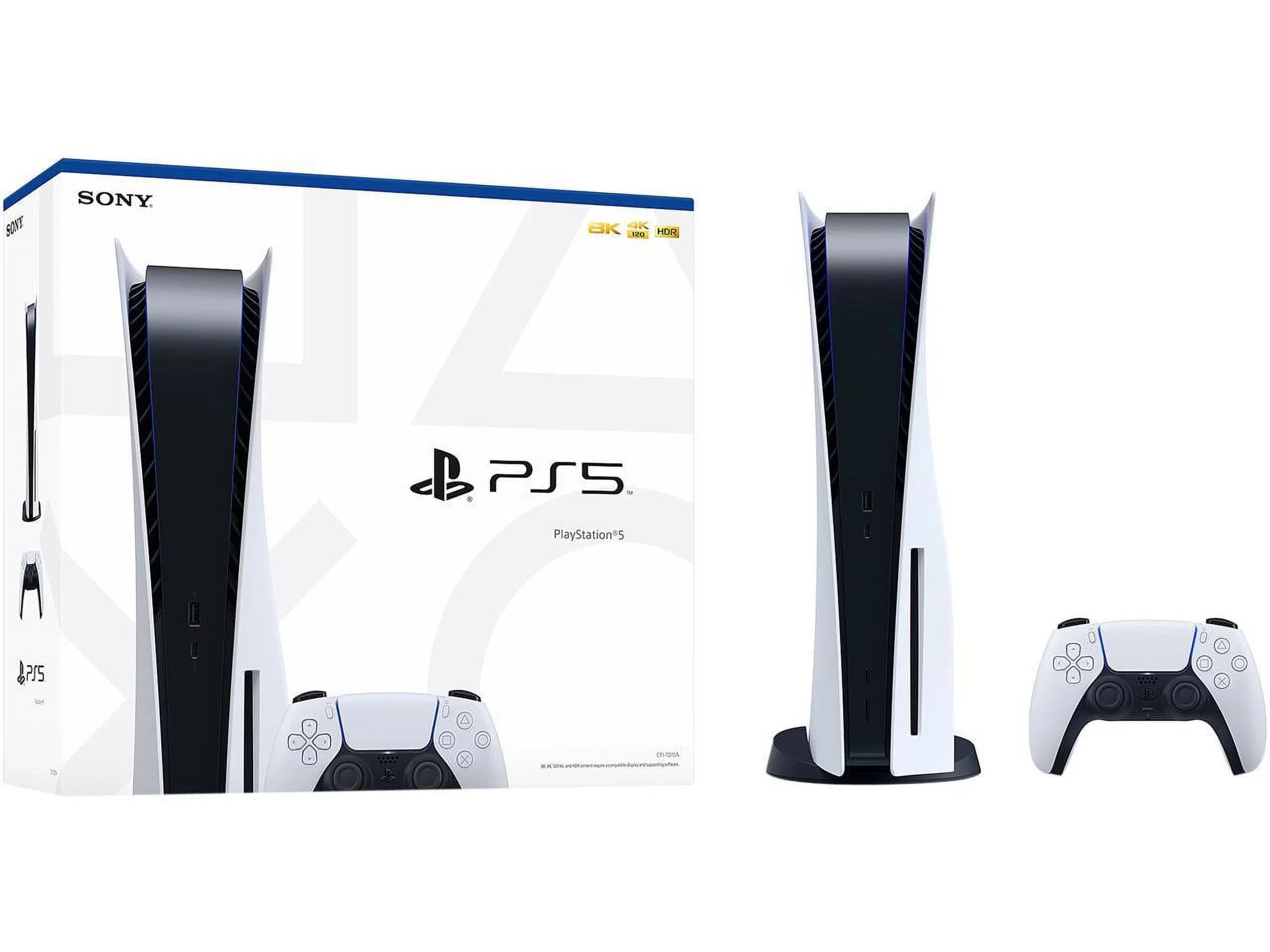 TEC PlayStation_PS5 Gaming Console (Disc Version) with One Extra Controller Bundle
