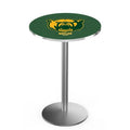 L214 Baylor University 42in. Tall - 30in. Top Pub Table with Stainless Finish