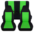 T240-Designcovers Compatible with 2003-2006 Jeep Wrangler LJ : Black and Lime Green - Full Set