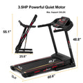 Dcenta FYC Folding Treadmill for Home - 330 LBS Weight Capacity Running Machine with Incline/, 3.5HP 16KM/H Max Speed Foldable Electric Treadmill Easily Assembly, Home Gym Workout Exercise