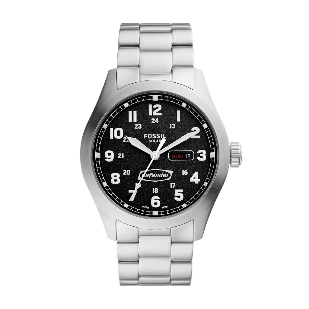 Fossil Men's Defender Solar-Powered Stainless Steel Watch