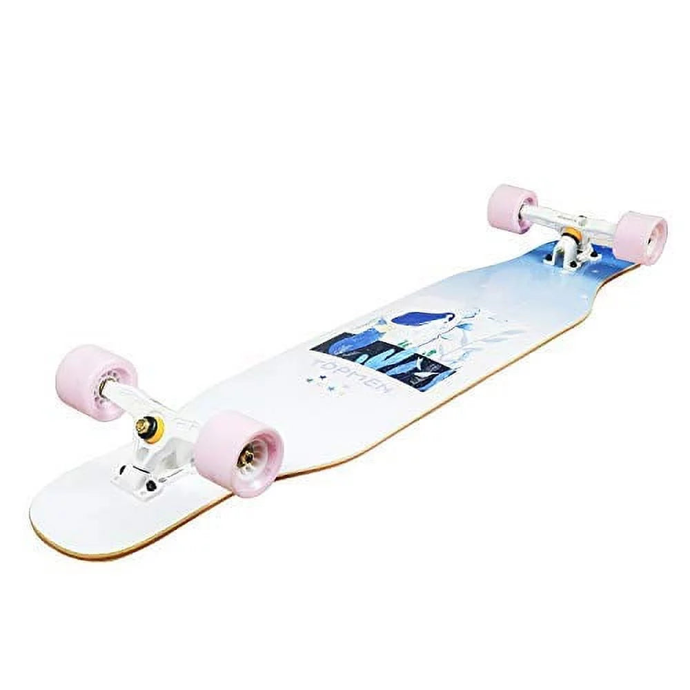 WHOME PRO Dancing Longboard Complete for Adults and Beginners - 42 Inch Dancing Boarding Skateboard for Dance Freestyle Cruising Carving 8 Layer Alpine Hard Rock Maple Includes T-Tool