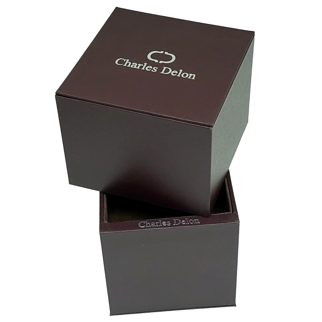 Charles Delon Women's Watch 5855 LRBW Rose Gold/Black Stainless Steel Quartz