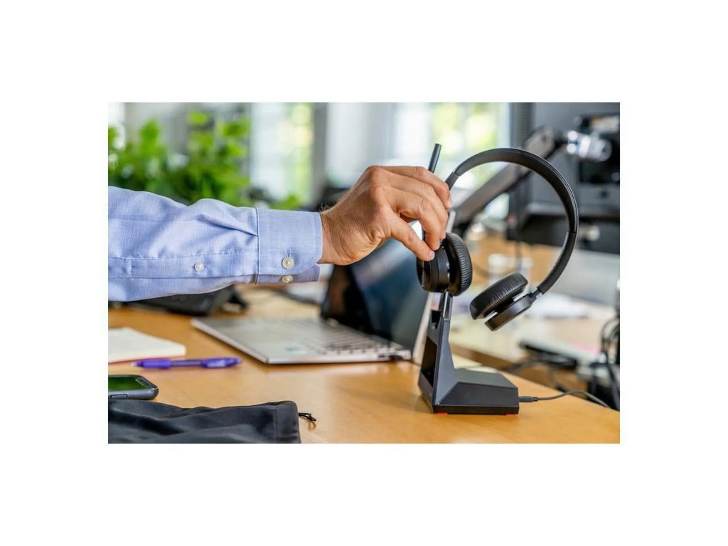 Poly Voyager 4320 USB-A Headset - Siri, Google Assistant - Stereo, Mono - USB Type A, USB Type C - Wireless - Bluetooth - 300 ft - 20 Hz - 20 kHz - On-ear - Binaural - Ear-cup - 4.92 ft Cable - Ele...