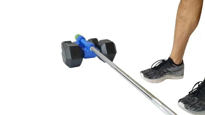 DUALBELL Superset Dumbbell to Barbell Adapters- Converts dumbbells for use on 1" diameter bar (up to 100 lb dumbbell, 2 Pair, 2 Spacers)