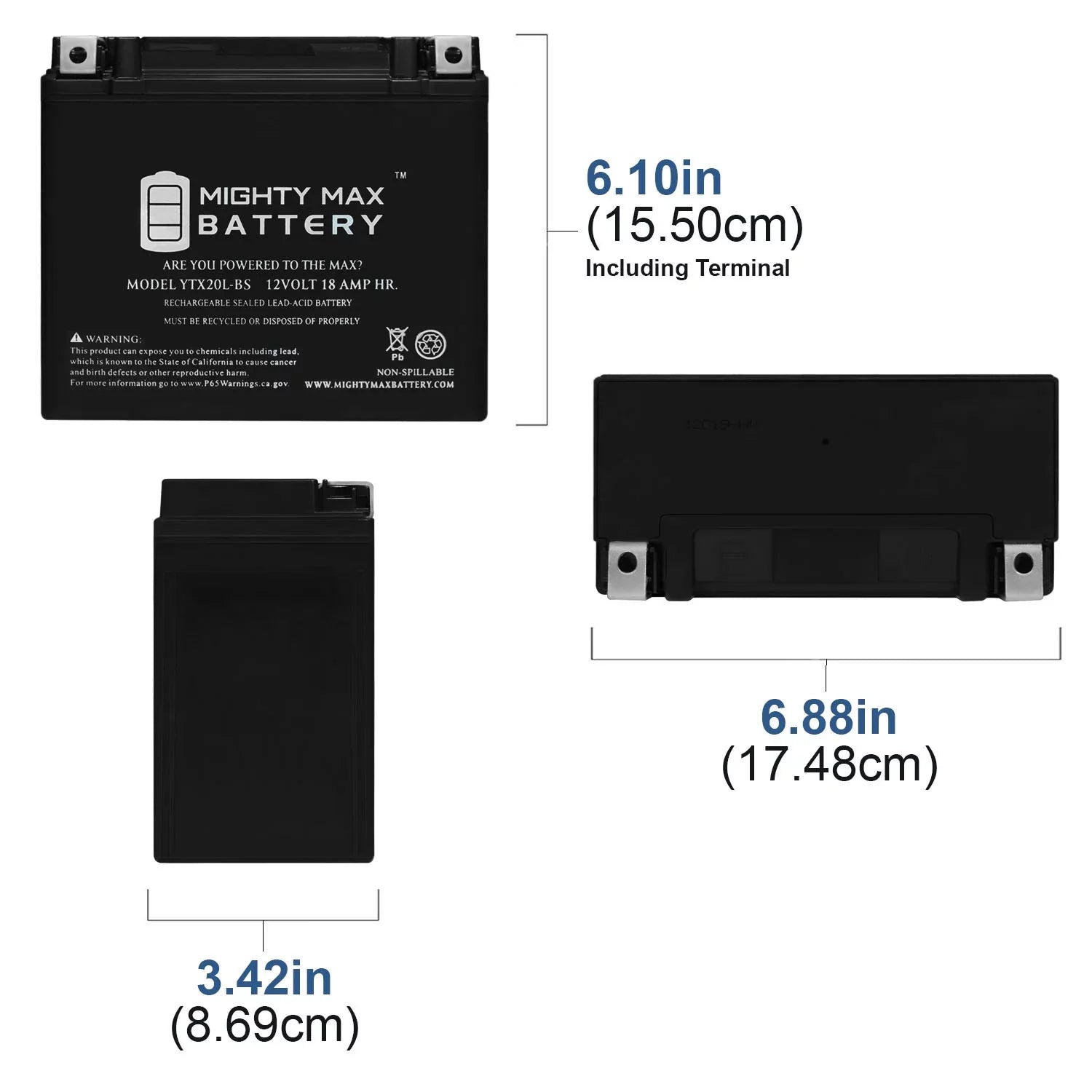 YTX20L-BS Battery for Yamaha 973 Vector 2009