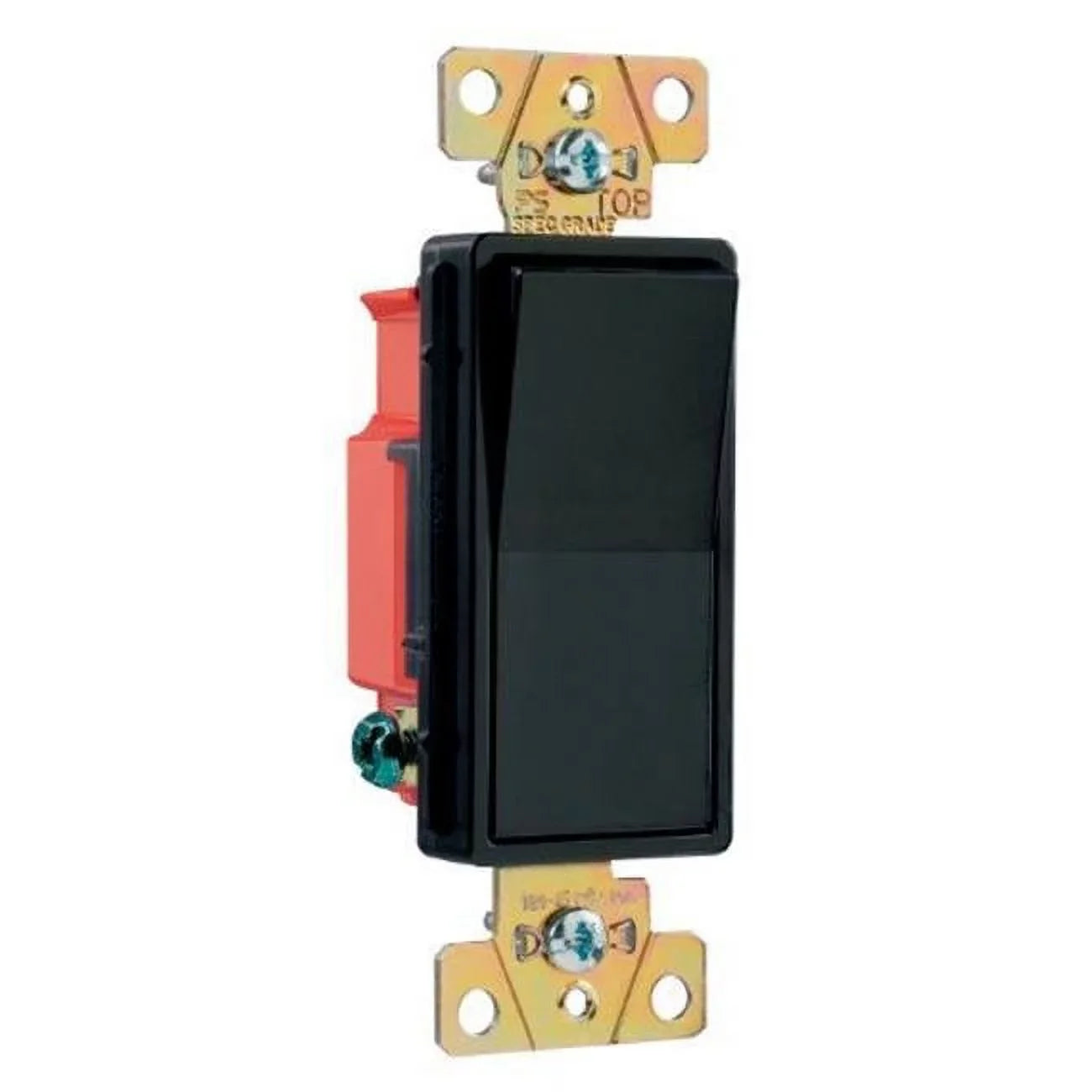 Legrand 2621BKCC8 Pass & Seymour Decorator Switch, Single Pole, Black, 20-Amps - Quantity 1