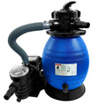 JSTUOKE 13" Pool Sand Filter, 6 Way Valve High-Flo Sand Filter Pump System w/ 3/4HP Pool Pump, Filter up to 10,000GAL Above Ground Swimming Pool
