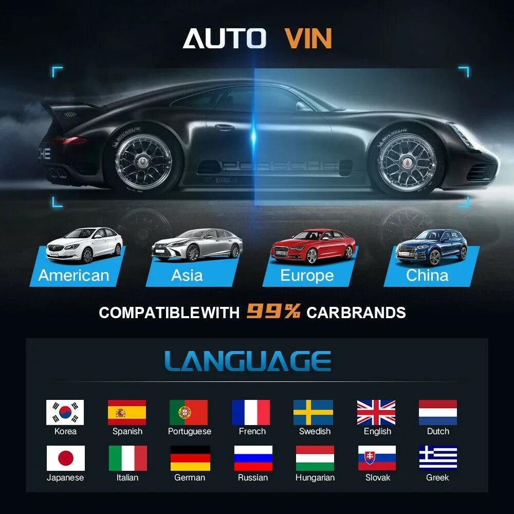 FOXWELL GT75TS Automotive Bi-Directional Control Diagnostic Scan Tool Car TPMS Service Tool OBD2 Scanner Full Systems ECU Coding Actuation Test Code Reader EOBD OBD Scan 30+ Resets Free Update