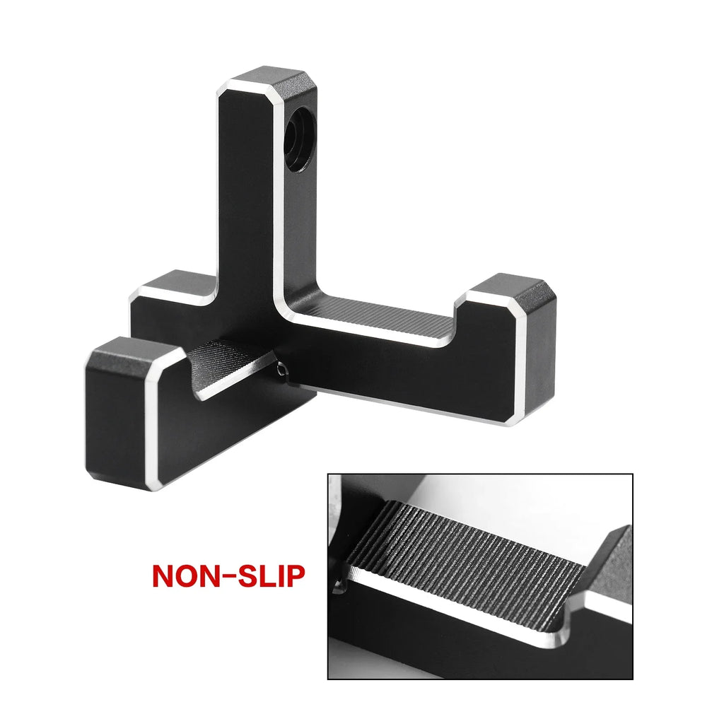 Dcenta Aluminum Trunk Grocery Bag Hooks Replacement for Bronco 2021-2023 2-Door 4-Door Black Interior Organizer (2pcs T+2pcs J Shape)