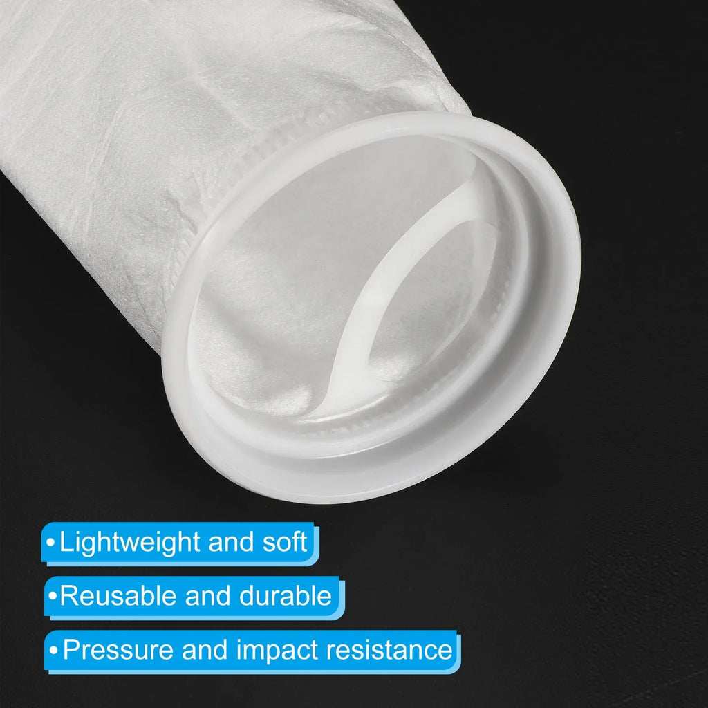Uxcell 4 Inch Ring Filter Socks, 3 Pack 50 Micron Mesh Bags Pool Skimmer Basket
