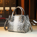 MICHROE PU Leather Handbag For Women 2024 Vintage Style Fashionable Shoulder Crossbody Bucket Bag Versatile Lady‘s Satchel Bag