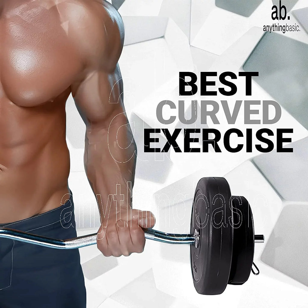 anythingbasic. PVC 18 Kg Home Gym Set with One 3 Ft Curl and One Pair Dumbbell Rods with Gym Accessories, Black