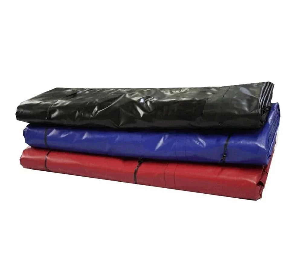 24' x 18' Black Steel Tarp for Heavy Duty Truck Cargo - 14 Oz Vinly Lightweight Flatbed Tarps with 8' Drop - Liquid Tarp for Trailers to Protect Cargo from Wind, Rain, Snow and Sun