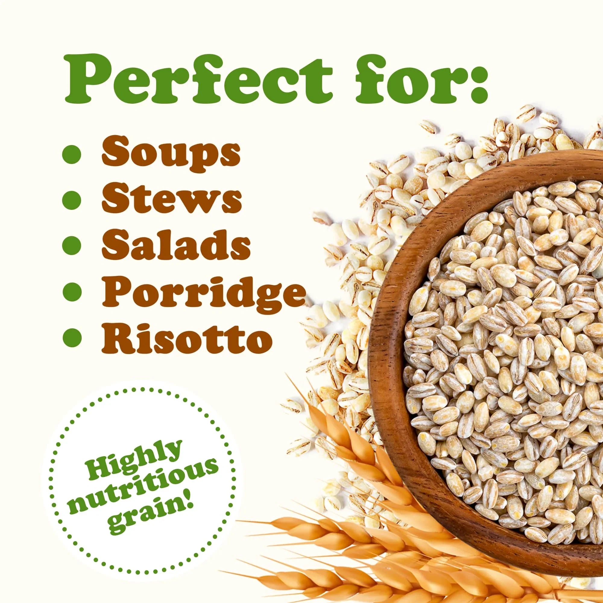 Food to Live, Pearled Barley, 5 Pounds, Kosher