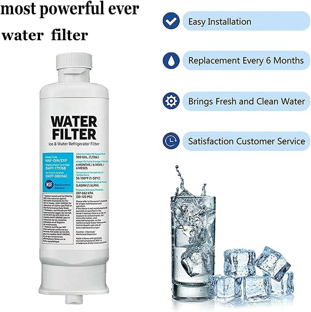 Samsumg DA97-17376B DA9717376B Refrigerator Fluid Filter Replacement for HAF-QIN/EXP, HAF-QIN RF23M8070SG,3-Pack (Packaging May Vary)