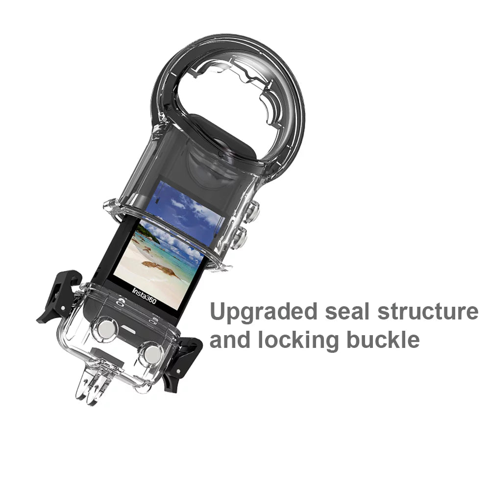 Radirus Panoramic Sports Camera Dive Case, Liquid Housing, Diving Protective Cover, Liquid 50M, Silicone Lens Cover