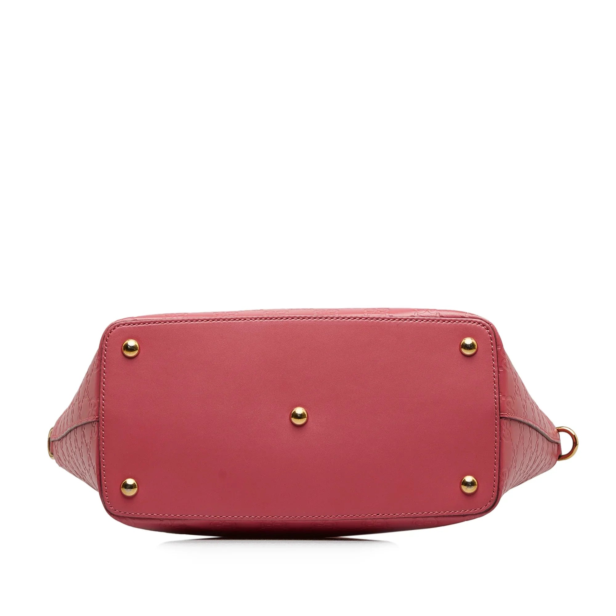 Pre-Owned Authenticated Gucci Guccissima Satchel Calf Leather Pink Unisex (New with Defects)
