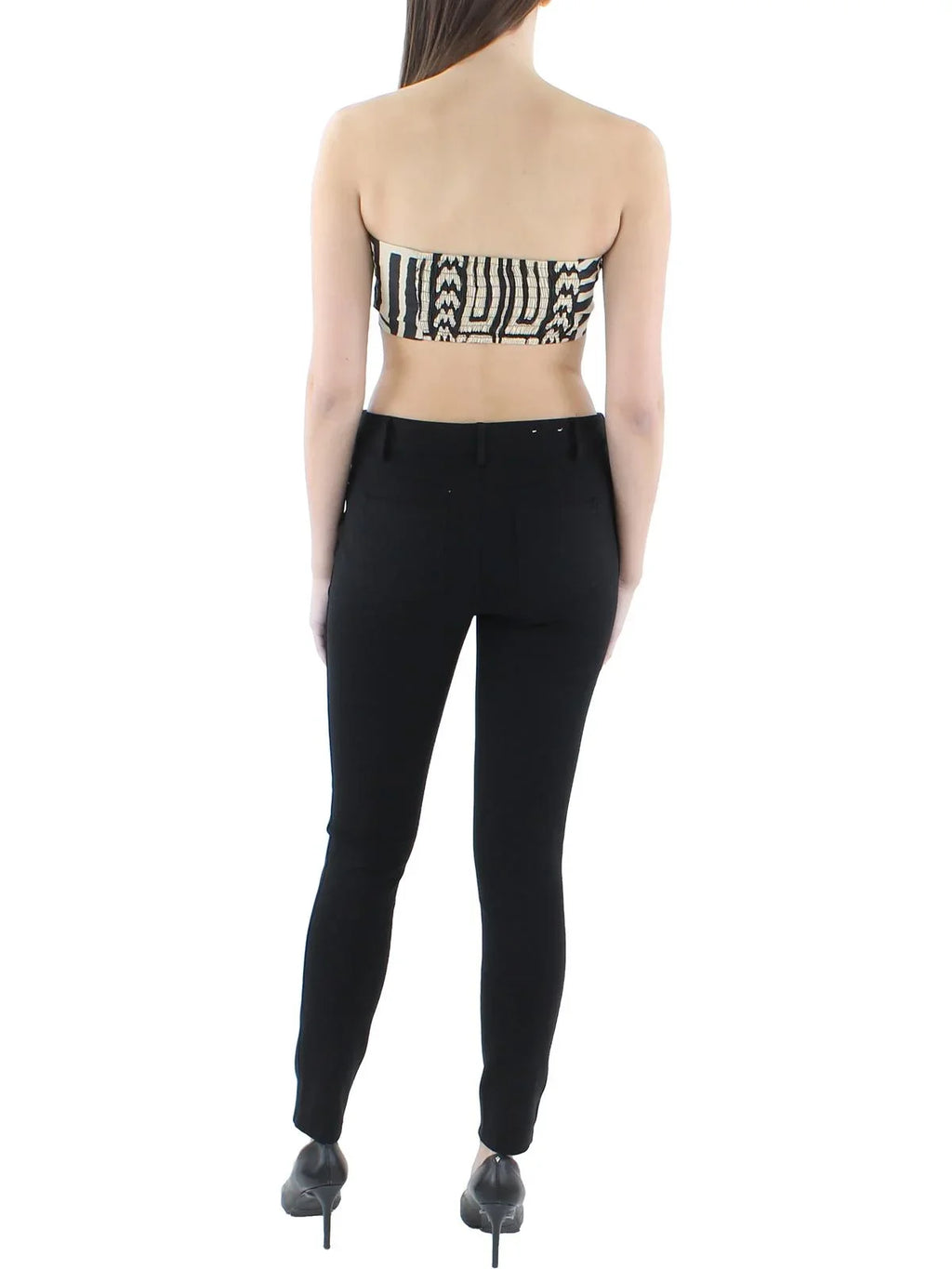 Johanna Ortiz Womens Printed Pleated Cropped