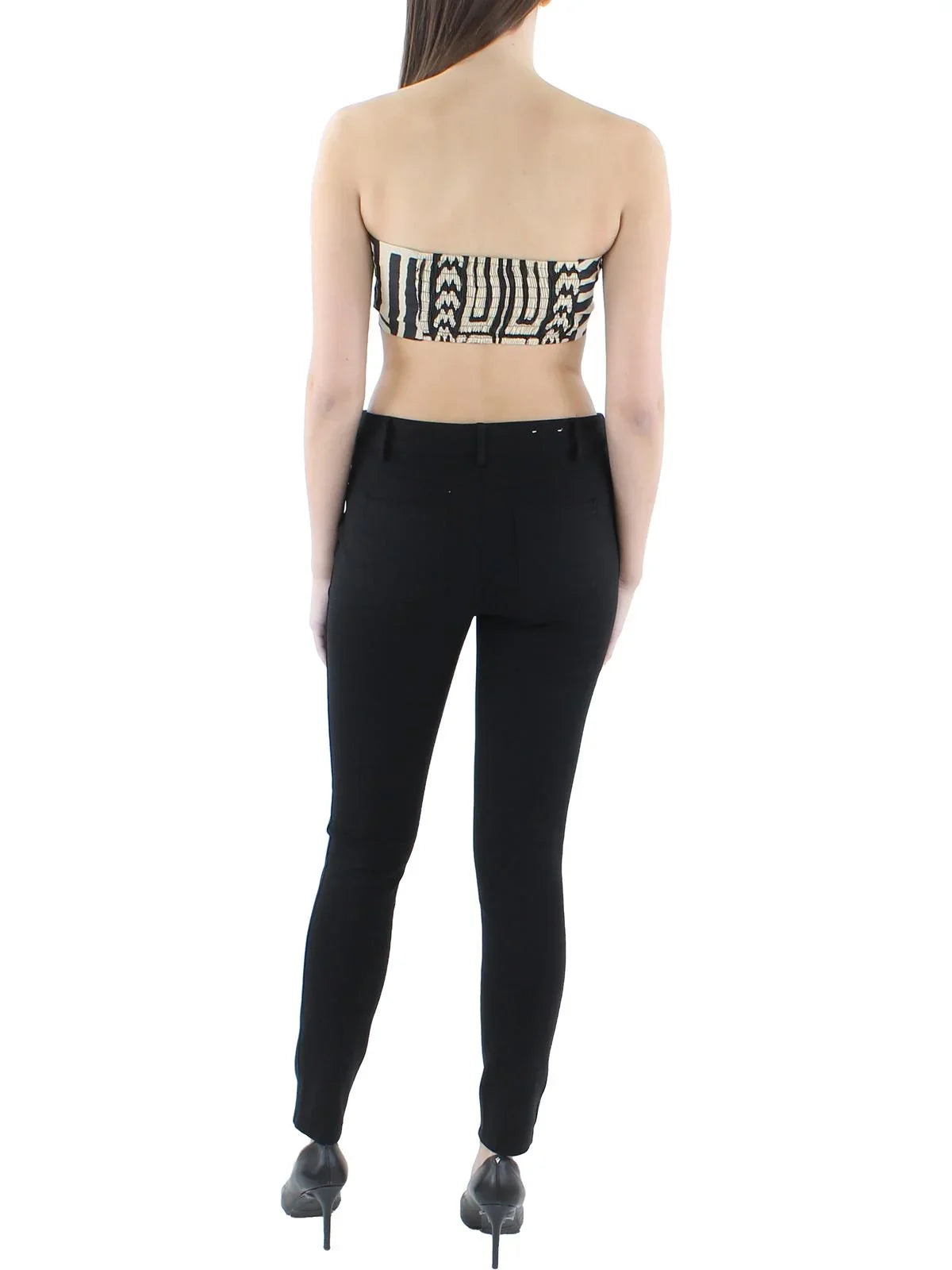 Johanna Ortiz Womens Printed Pleated Cropped