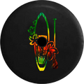2018 2019 Wrangler JL Backup Camera Hawaiian Island Surfboard Tiedye Liquid Sea Ocean Beach Spare Tire Cover for Jeep RV 32 Inch