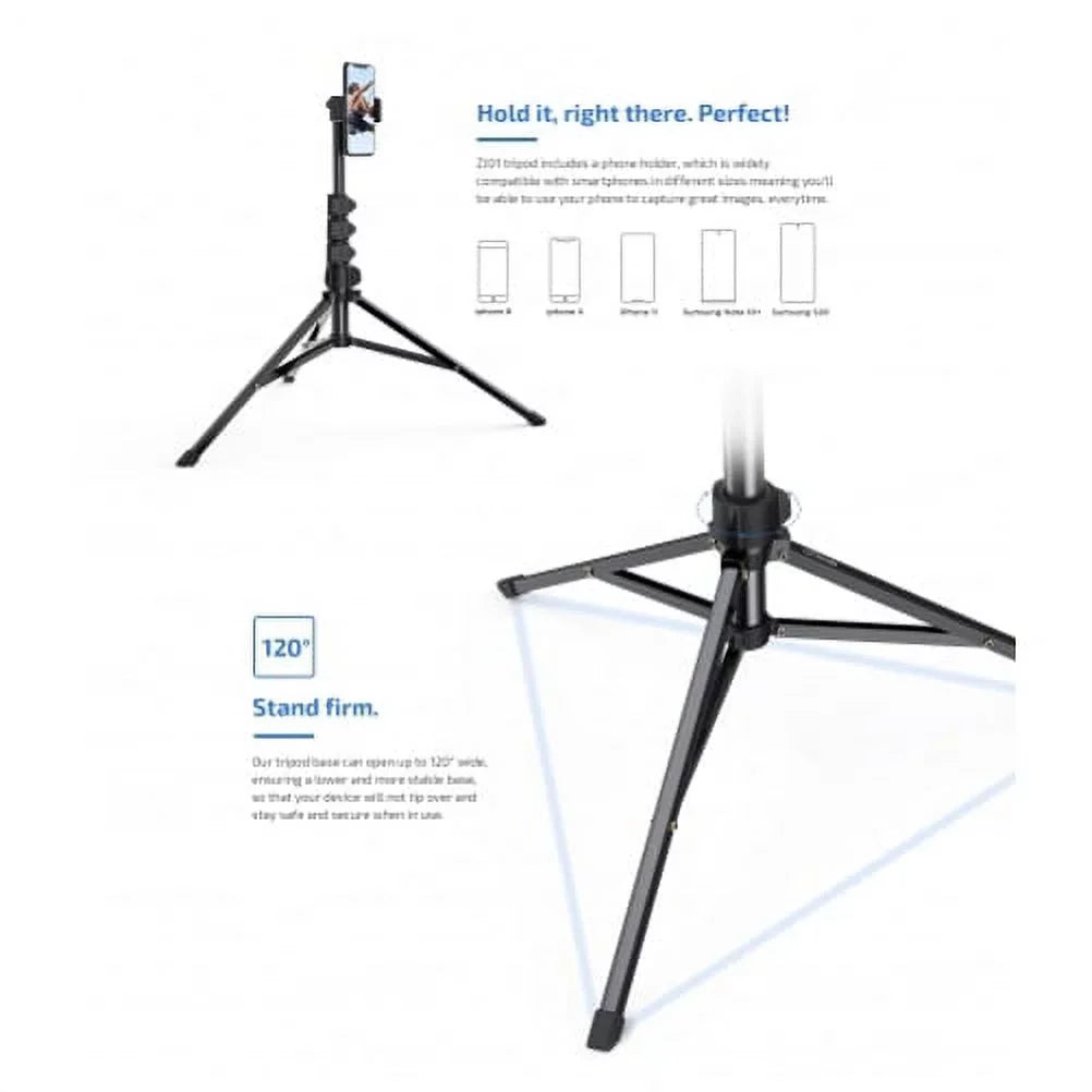 Wireless Tripod Selfie Stick for iPhone 14/14 Pro/Pro Max/13/13 Pro/Pro Max/12 Pro/Pro Max/Pro Plus/Max Mini - Monopod Remote Shutter Built-in Self-Portrait Extendable Stand J6A